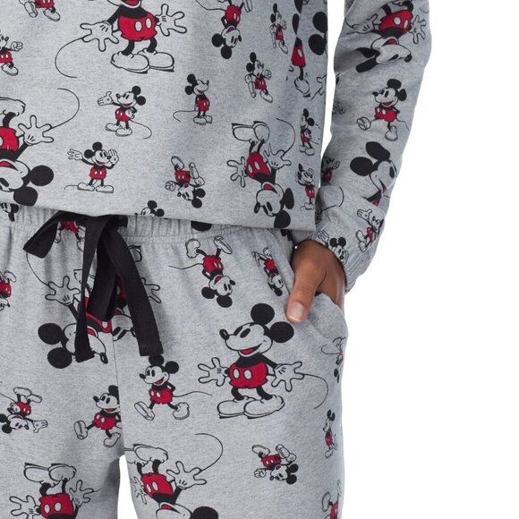 Mickey Mouse Disney Womens 2-piece Lounge Set Cozy Side Seam Pockets - Picture 2 of 7